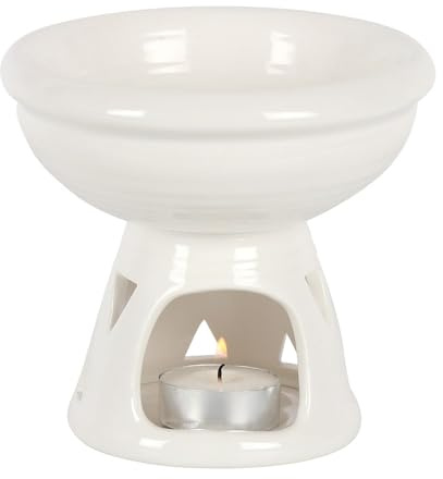 CHACH Wax Burner, Deep Bowl Oil Burner, Wax Melts Round Tea light Holder, Home Fragrance Oil Burners, Aroma Diffusers, Aromatherapy Accessories