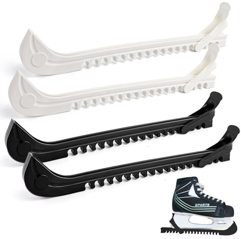 ROTKUSZ 2 Paar Kufenschoner Eiskunstlauf Schlittschuhschutz, Verstellbarer Eishockey Schlittschuhe Schoner, Universeller Schlittschuh Schutz für Kinder und Erwachsene, für Meisten Schlittschuhgrößen