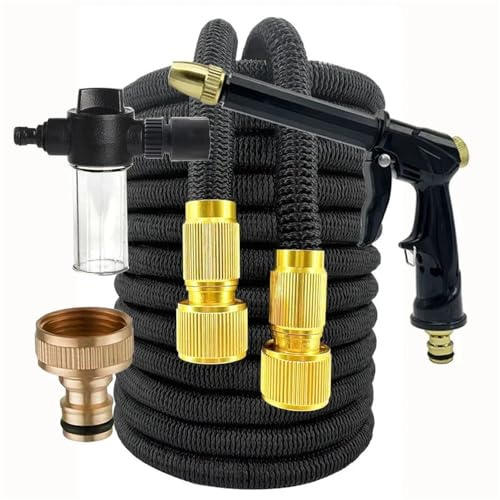 Gartenschlauch-Dehnkupplung aus Metall, Hochdruck-Aufroller, Magic Water Pipes(3/4''_50FT)