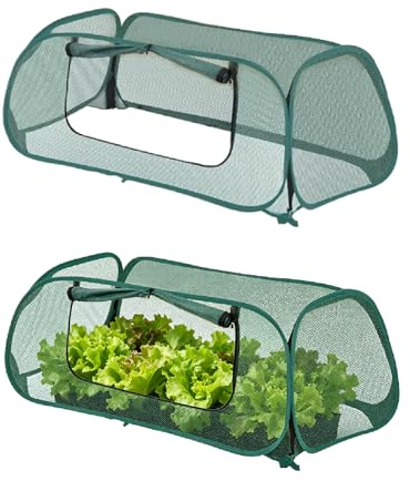 2 Stück Insektenschutznetz Gemüse Hochbeet, 115x55x45 cm Pop-up Gemüseschutznetz Für Hochbeet, Pflanzen Beet Netz Abdeckung, Pflanzenschutznetz Grün Für Obstgärten Baumschutz Pflanzenschutz