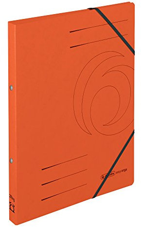 Herlitz Ringhefter Quality, A4, Karton, orange, 2 Ring-Mechanik, Rückenbreite 25 mm, 5 Stück