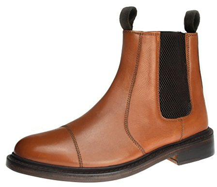 Benchgrade 1920 Mens Tan or Black Leather Handmade Welted Chelsea Dealer Pull Boots