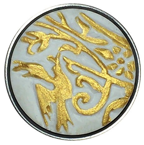 Noosa Amsterdam Chunk Singing Robin weiß-Gold, Stein