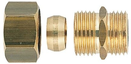 Raccord bicône droit laiton M 3/8 Ø 8 mm Thermador