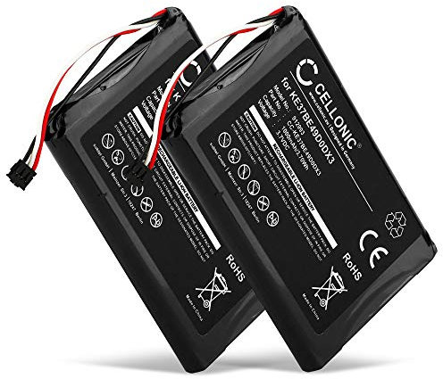 CELLONIC, Batterie GPS Compatible avec Garmin Edge 810, Edge 800, Edge Touring (1000mAh, 3.7V) 2X Batterie de Remplacement 361-00035-00, KE37BE49D0DX3