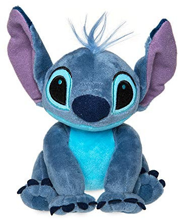 Disney Stitch Plush Mini pouf poire Lilo et Stitch avec grandes oreilles souples et texture pelucheuse, convient à tous les âges et figurines de 0 ans et plus de 15,2 cm