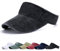Visor Cap - Baseball Kappe Visor Pferdeschwanz Cap Washed Outdoor Basecap Vintage Damen Baseballmütze Sonnenvisor Golf Tennis Freizeit Sommer Unisex Herren (Schwarz-A)