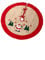HEITMANN DECO - Tapis Rond pour Sapin - Protection des Aiguilles de Sapin - Support pour Sapin de Noël - Père Noël - Rouge, Naturel