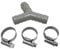 UTP Washing Machine Dishwasher Drain Hose Y Piece Joiner Connector Splitter Kit 17mm