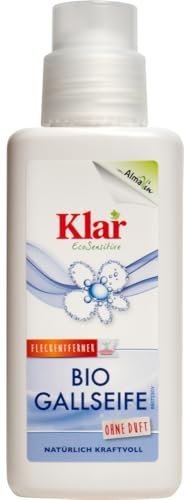 Klar eco Sensitive Bio-Gallseife 6 x 250ml, ohne Duft, mit Bürstenkopf, zur Vorbehandlung von Flecken