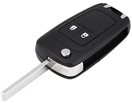 J Schlüsselgehäuse, Schlüssel Fernbedienung Mit 2 Tasten Und 433Mhz Chip Für J E C Modelle 2009 Bis 2016 Inklusive Elektronikbaugruppe Mit Batterie Und Ungeschnittener Klinge Für