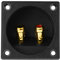 fivekim Terminal Cup Connector 270 Parts Express Double Binding Posts Twist Gold Banana Jacks Recessed Subwoofer Speaker Box Enclosure Square Speaker Junction Box Golden
