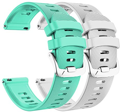 ANBEST Compatible avec Garmin Forerunner 245/Vivoactive 3/Forerunner 645 Bracelet, 20mm Bracelet en Silicone de Rechange pour Garmin Venu/Venu SQ/Venu 2 Plus/Vivomove HR Smart Watch