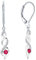 JO WISDOM Damen hängende ohrringe Unendlichkeit infinity silber 925 mit 3A Zirkonia Kristall Juli Geburtsstein Rubinrote Farbe,Schmuck für Frauen