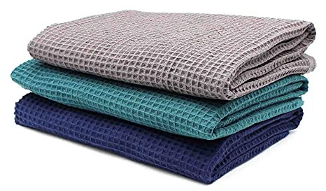 VmG-Store 3x Waffelpique Set je 0,5m x 1,5m Waffel Stoff 100% Baumwollstoff Tex Standard 100 (Set14, 3er Set)