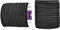 Abma Cord Gummiseil Expanderseil 6mm 20M Gummischnur UV Beständig Planenseil 100% Dehnung Spannseil für Plane, Anhängerplane, Sonnensegel, Zelte, Banner - Schwarz