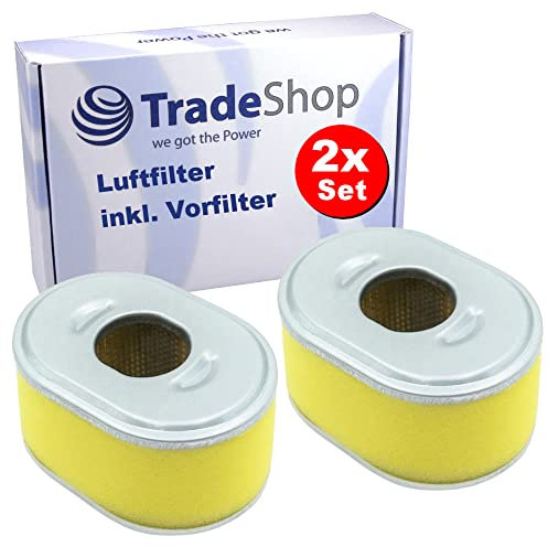 2x Trade-Shop Filter-Set (Luftfilter + Vorfilter) kompatibel mit Honda F360 GX100 GX110 GX120 GX140 GX160 GX160 H1 GX160K1 GX160 T1 GX160 U1