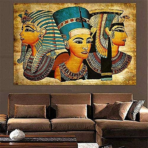 nzhma Vintage Puzzles 1000 Teile, intellektuelle Papierpuzzles, Puzzle-Spielzeug, Frauen aus dem Alten Ägypten, für Heimdekorationsgeschenke, 50 x 75 cm