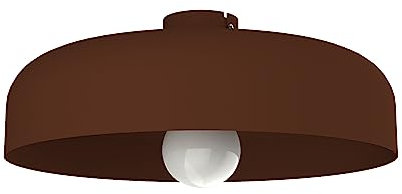 L+ LED-Deckenleuchte, Metall, Zylinderform, moderne Küche, Durchmesser 40 cm, Farbe Corten
