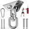 flintronic Heavy Duty Swing Hangers, Stainless Steel 360° +180° Rotate Hooks with Screws, Swivel Hammock Hooks for Concrete and Wooden, Hooks for Swing, Gym, Yoga, Punching Bag, 450KG Capacity