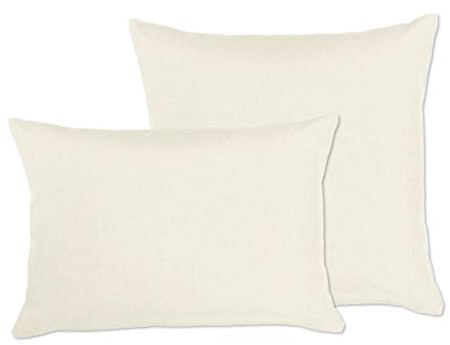 BEAUTEX Kissenbezug 80x80 Kissenhülle Creme Leinenoptik 1er Set | Leinenoptik, verdeckter Reißverschluss, pflegeleicht, 40x40 bis 80x80 cm, für Sofa und Dekokissen