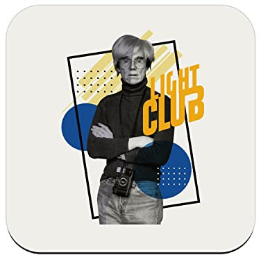 Untersetzer aus Kork – Light Club Parodie Wortspiel Humor Pop Art – 1 Stück (95 x 95 mm)