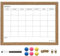 DOLLAR BOSS Whiteboard wochenplaner abwischbar 30x40 cm Magnettafel Whiteboard-Kalender zum Aufhängen, Wochenplaner Magnetisch Magnetische weiße Tafel mit braunem Holzrahmen