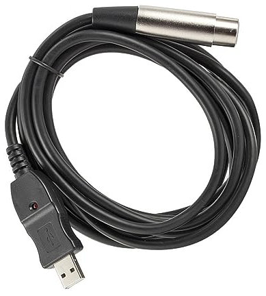 TECKEEN USB Microphone Cable, USB Male to XLR Female Mic Link Cable Adapter for Microphones, Recording, Karaoke