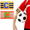 GHEART Kapitänsbinde, Spielführerbinde, Verstellbare Größe Elastische Fussball Armbinde Armbinde, Erwachsene und Junioren Kapitän Armband Fußball-Kapitänsarmbänder Teamsportzubehör, Gelb, Orange, 2PC