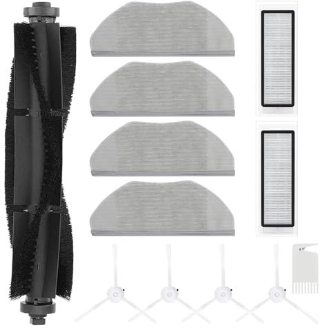 Fixbetter Kit di Accessori per Parti di Ricambio per 360 S5, S7, S7 PRO aspirapolvere Robot, 1 Spazzola a Rullo, 2 filtri HEPA, 4 Panni per mop, 4 spazzole Laterali, 1 Spazzola per la Pulizia