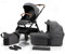 Novi Baby® Neo Kinderwagen - Grau/Cognac Griff - Inklusive Adapter-Set für den Maxi-Cosi - Inklusive passender Wickeltasche