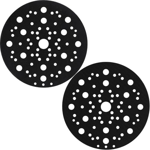 Shineboc Professional 2 pcs Pad Savers 70 Holes for Sander Replacement Cushion Pad Impact-Resistant Noise Reduction Protection Polisher for Hook & Loop Random Orbital (150mm)