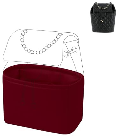 DGAZ Satin Organizer für Chanel 24S Salzburg Backpack Small, Rouge Grenat