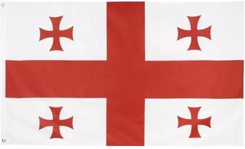 *** Große Flagge Georgien 90 x 150 cm – Drapeau mit Flagge Georgiens – von Heble® ***