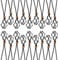 sourcing map 18PCS Crystal Necklace Holder Adjustable Necklace Cord Empty Stone Holder Pendant Cage for Replacement Hand-Woven Necklace, Black