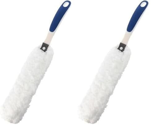 ÉLÉPHANT Maison - Plumeau Microfibre - Capture Poussière sans La Faire Voler - Housse Amovible Lavable en Machine - Manche Ergonomique Anti-Glisse - Hygiénique & Écologique - Fabriqué en France