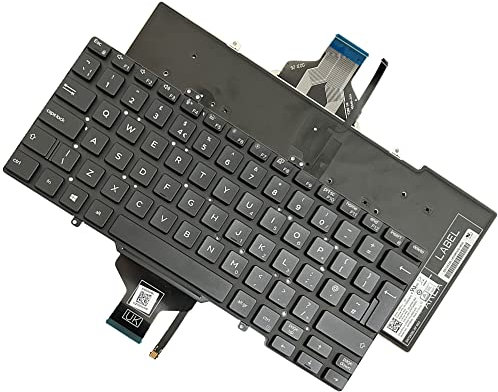 JINTAI Teclado para ordenador portátil Dell Latitude 7400 3400 5400 7410 5401 5411 V5H1J QWERTY UK - Negro duradero, tipo silencioso, ideal para oficina en casa