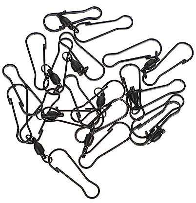 YARNOW 10stücke Teiliges Drehbare Edelstahl-achsen-Haken Doppelclip Aufhängehaken Für Windspiele Windglocken Windspinner Rostfrei Vielseitig Für Garten Terrasse Vogelhäuschen Dekoration