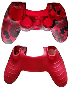OSALADI Silikon Schutzhülle Für Controller Camouflage Rot Rutschfest Kratzfest Komfortabel Schutz Und Zubehör Für Gaming Controller