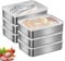 6 cajas para fiambres para frigorífico, fiambres, frescas, cajas de almacenamiento de alimentos, recipientes para congelar, fiambres, fiambres, caja de acero inoxidable, para guardar queso, carne,