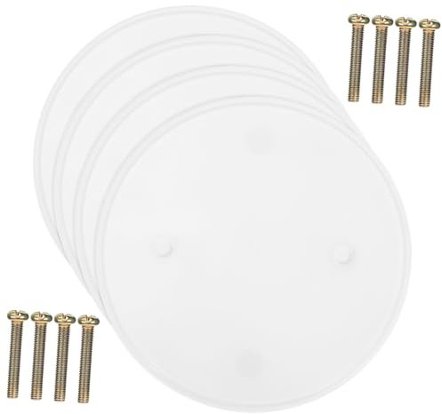 Angoily 1 Satz Runde Abdeckung Decken-blindplatte Elektrische Deckenabdeckung Flache Auslassabdeckung Runde Auslassabdeckplatte Deckenplatte Zum Abdecken Des Lochs Pp Weiß 4 Stück