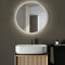 Talos LED Badspiegel Rund CESA Shine in matt Schwarz Ø60 cm - umlaufendes hinterleuchtetes Raumlicht in Neutralweiß - feuchtraumgeeignet durch Aluminiumrahmen