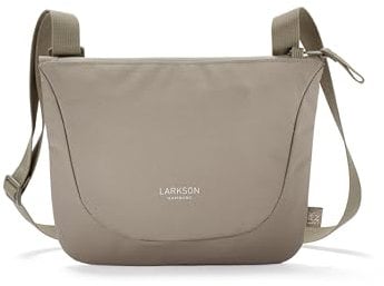 LARKSON Umhängetasche Herren & Damen Grau - Henrik - Sacoche Bag Schultertasche Flach - Kleine Messenger Tasche zum Umhängen - Wasserabweisend