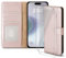 Case for iphone 16e, Leather Wallet Phone Case, Magnetic Book Flip Folio Cover [RFID Protection & Card Slots] and [Kickstand] Phone Case with 2 Screen Protector for Apple iphone 16e - Rose Gold