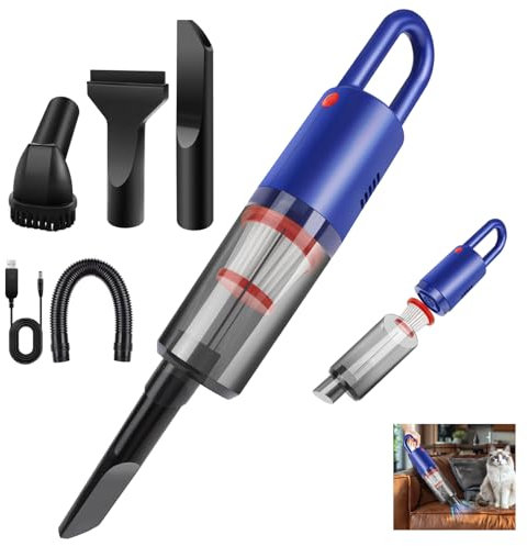 Yiyai Handstaubsauger Testsieger, 6200Pa Handstaubsauger Akku mit Ladestation, Kabellos Handsauger mit Waschbar HEPA-Filter, Handsauger Beutellos Staubsauger für Auto, Haus, Tierhaare