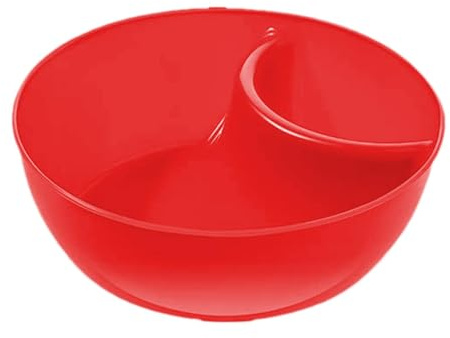 Nacho Serviertablett – Chip- und Dip-Schüsseln, Chip- und Dip-Servierplatte, Anti-Beschlag-geteilte Müsli-Servierschale, stapelbarer Teller mit Dip-Abschnitt, Crackerschalen, geteilte Platten