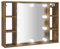 Genérico Wenjingqi 820445 Spiegelschrank mit LED, rauchfarben, 76 x 15 x 55 cm, Braun