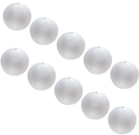 Kisangel 10 Stück Aufblasbarer Wasserball Kinderspielzeug Kinderball Tragbarer Wasserball Aufblasbarer Multifunktionsball Lustiger Aufblasbarer Ball Kinderzubehör Klare Strandbälle Weiß Pvc