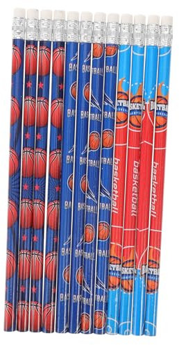 HOMSFOU 12 Stück Basketballstift Skizzierung löschbar Sportbleistifte hölzern