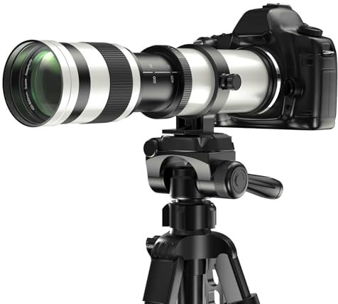Super Telephoto Lens 420-800mm F8.3 Manual Focus Zoom Lens for Canon EF/EF-S Mount DSLRs – Compatible with EOS Rebel T7/T7i, 5D, 90D, 80D, 7D & More